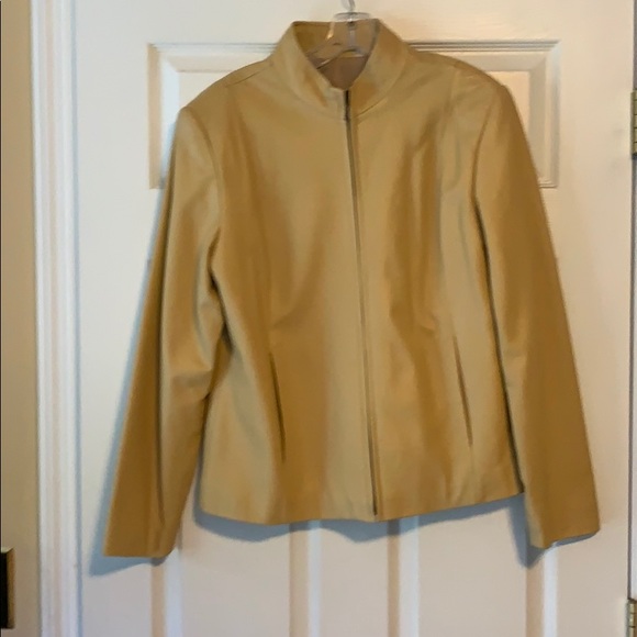 Buttery, light yellow Leather Jacket. - Picture 1 of 4